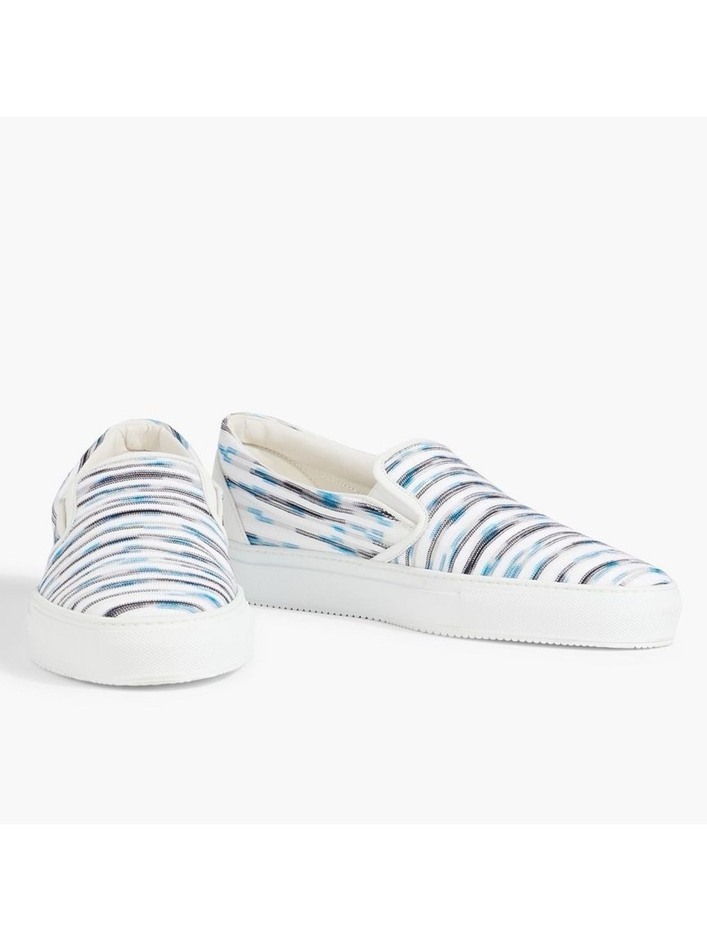 Missoni Space-Dyed Stretch-Knit Slip-On Sneakers, Size 43 NEW + DustBag $580